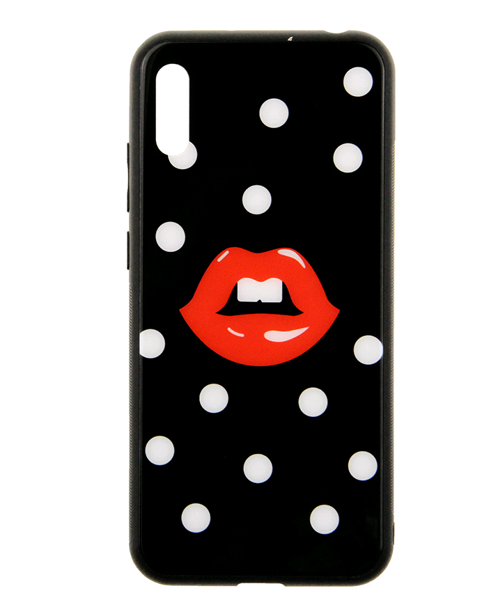 Накладка TOTO Cartoon Print Glass Case для Huawei Y6 2019 (MRD-LX1F) Red Lips-0